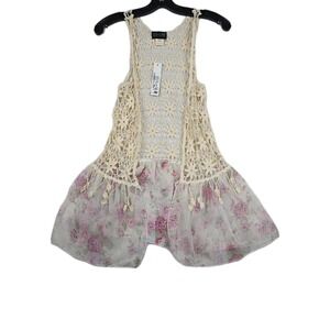 Step In Style‎ Woven Sheer Women's One Size Beachy Boho Hippie Top New